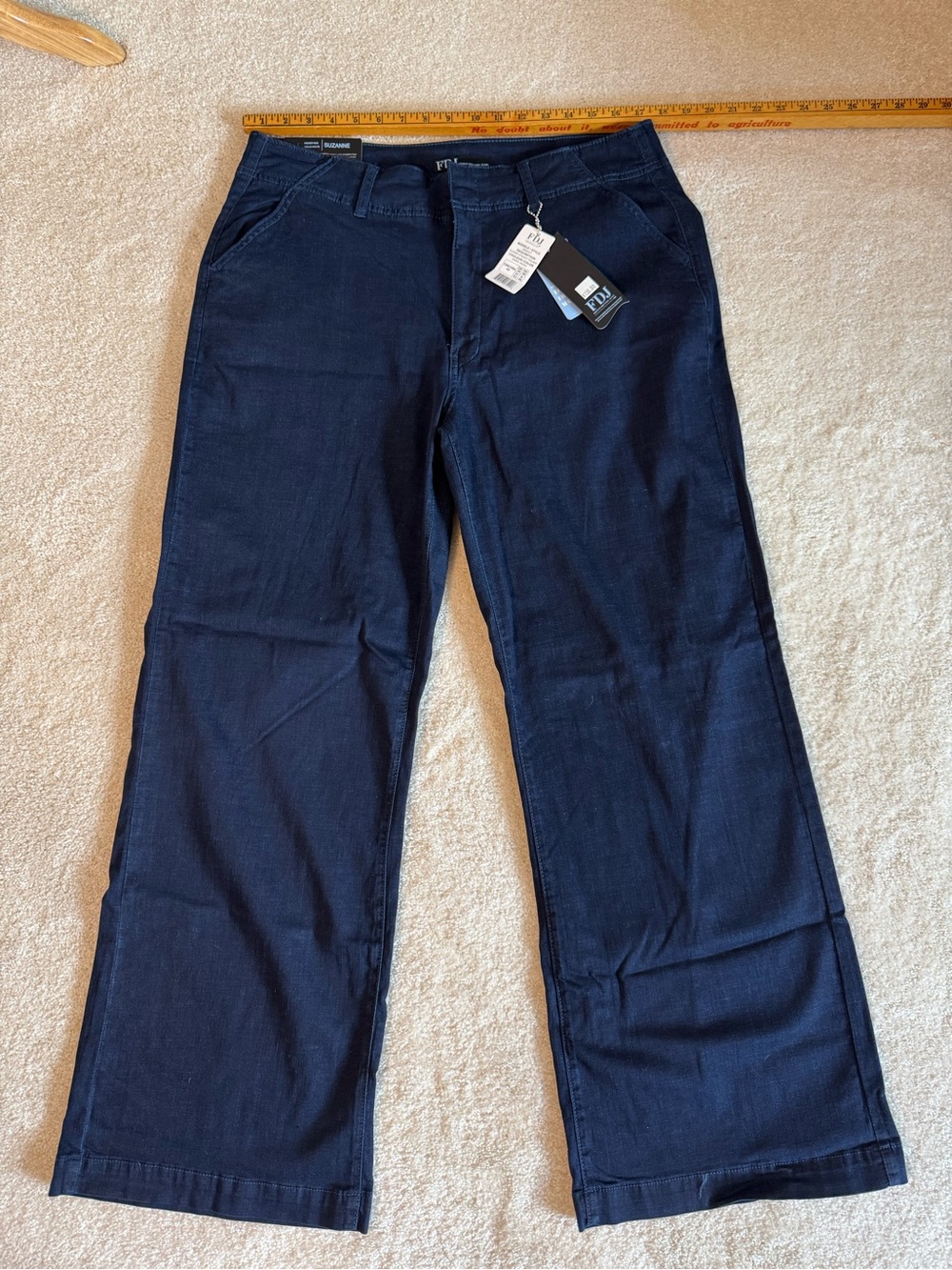 FDJ Women's Navy Wide Leg Jeans